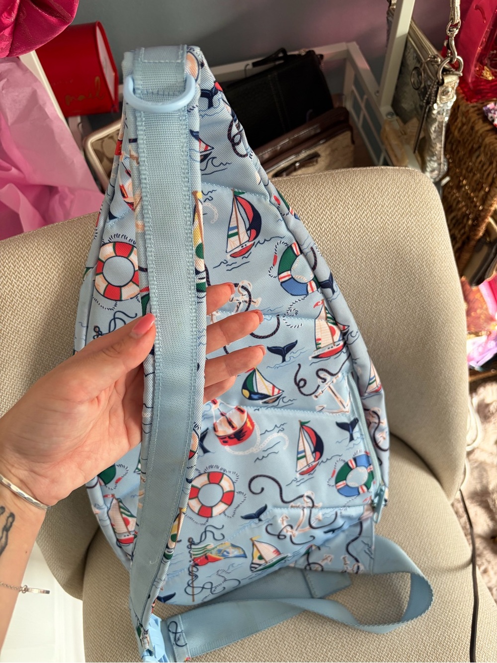 “Really Regatta” Vera Bradley ReActive Sling Backpack - Picture 8 of 8